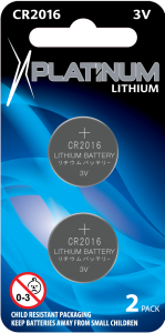 Platinum CR2016 2pk 