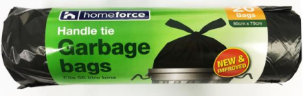 Homeforce Handle Tie Garbage Bags 